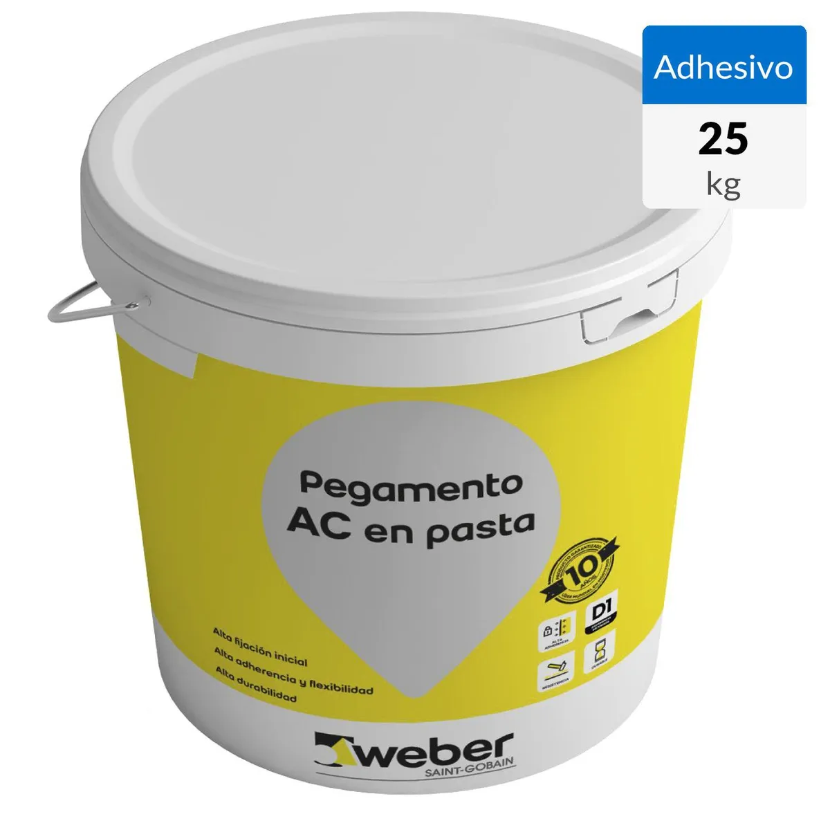 ADHESIVO CERAMICO WEBER AC PASTA 25KG TINETA