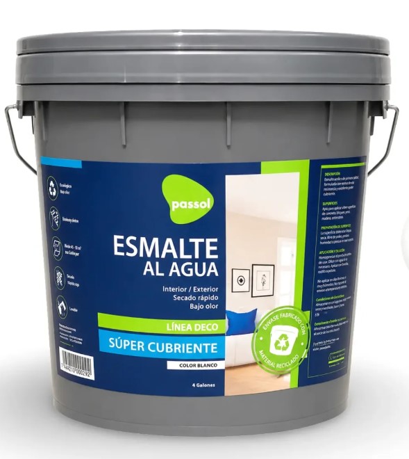 ESMALTE AL AGUA PASSOL BLANCO TINETA