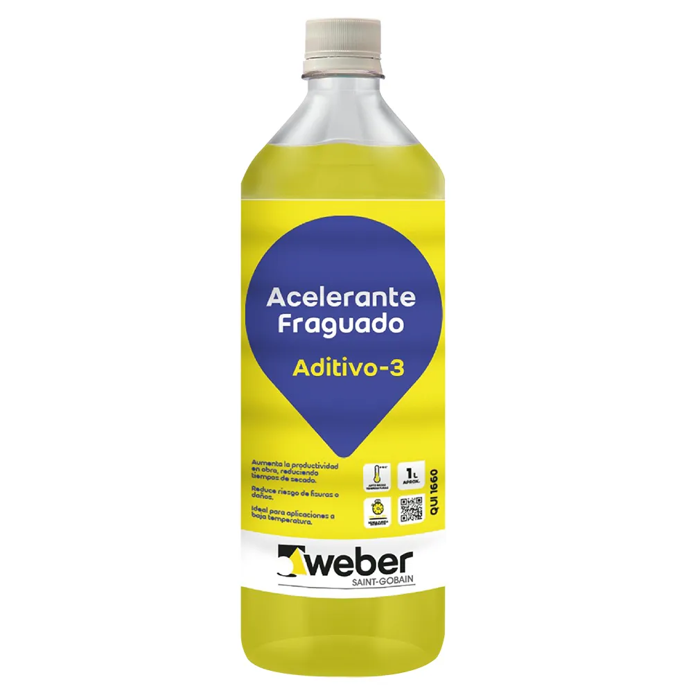ADITIVO 3 WEBER ACELERANTE 1LT BOTELLA